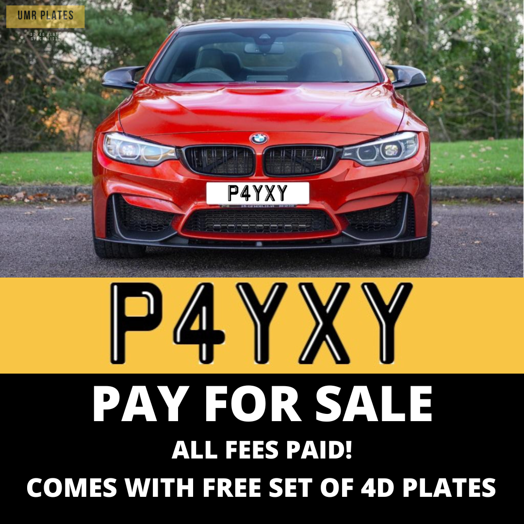 PAY - P4 YXY PRIVATE NUMBER PLATE - UMR Accessories